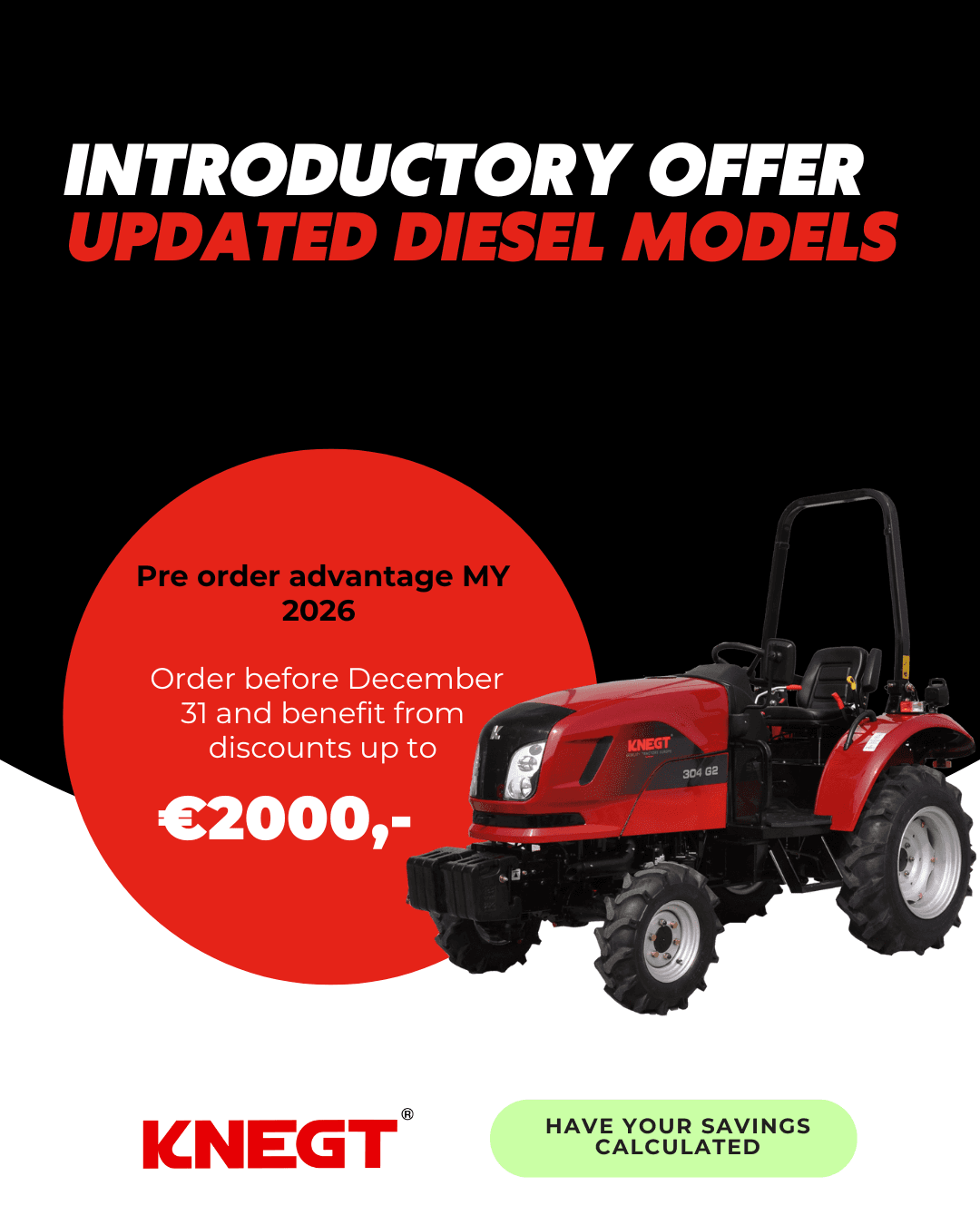 Up to €2,000 benefit on MY 2026 diesel models